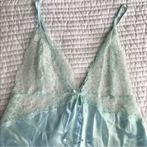 Vintage lace satin babydoll
